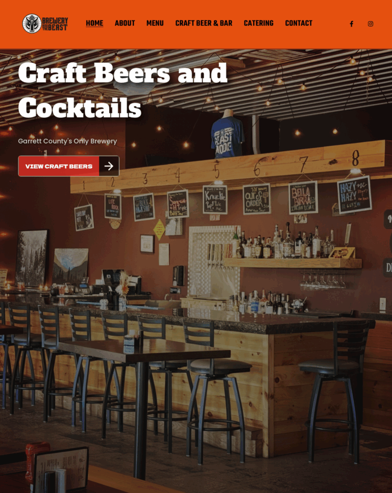 Brewery and The Beast website designed by Solnet